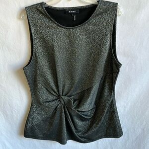 DKNY shimmery side twist tank top, size XL
